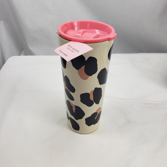 Kate Spade New York Forest Feline 24 oz. Insulated Tumbler NWT - Picture 1 of 4